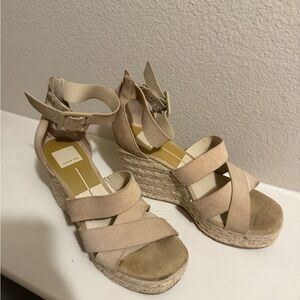 Women's Beige Wedge Sandals